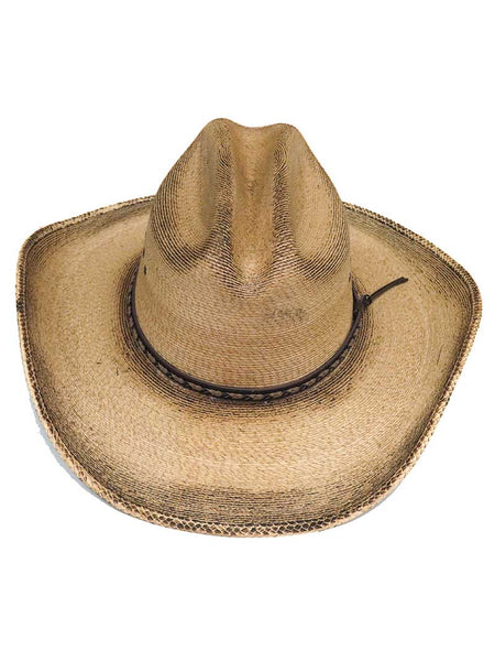 Resistol RSGBOYBJA41 Jason Aldean Georgia Boy Straw Hat Flame Burned front view. If you need any assistance with this item or the purchase of this item please call us at five six one seven four eight eight eight zero one Monday through Saturday 10:00a.m EST to 8:00 p.m EST