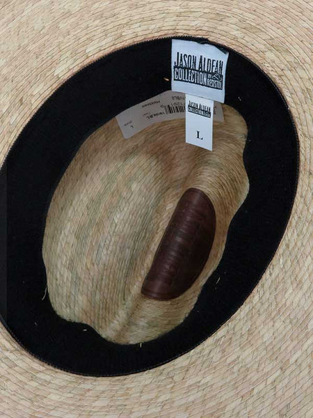 Resistol RSHKTWBJA41 Jason Aldean Hicktown Straw Hat Verde Bound insde view. If you need any assistance with this item or the purchase of this item please call us at five six one seven four eight eight eight zero one Monday through Saturday 10:00a.m EST to 8:00 p.m EST