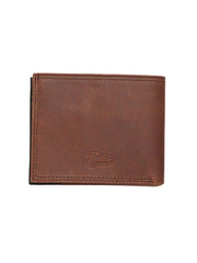 Justin 1920567W4 Bi-Fold 2 Tone Leather Wallet Black And Brown back view. If you need any assistance with this item or the purchase of this item please call us at five six one seven four eight eight eight zero one Monday through Saturday 10:00a.m EST to 8:00 p.m EST