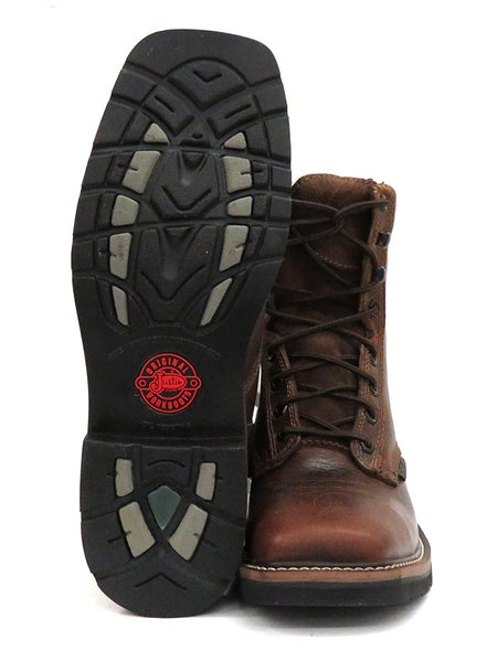 Justin WK682 SE682 Mens Stampede Steel Toe Laced Up Work Boots Rugged J.C. Western Wear