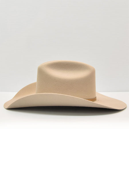 Justin JF0242BNZA4010 Mens Bonanza 2X Felt Cowboy Hat  side view. If you need any assistance with this item or the purchase of this item please call us at five six one seven four eight eight eight zero one Monday through Saturday 10:00a.m EST to 8:00 p.m EST