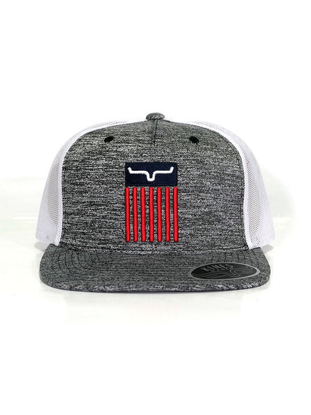 Kimes Ranch CODY Mesh Back Cap Grey Heather full front view. If you need any assistance with this item or the purchase of this item please call us at five six one seven four eight eight eight zero one Monday through Saturday 10:00a.m EST to 8:00 p.m EST