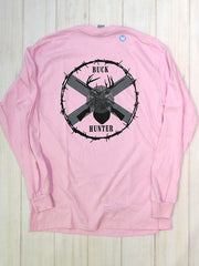 JC Western L9PC61LS-PNK Womens Buck Hunter Long Sleeve Tee Pink back view. If you need any assistance with this item or the purchase of this item please call us at five six one seven four eight eight eight zero one Monday through Saturday 10:00a.m EST to 8:00 p.m EST