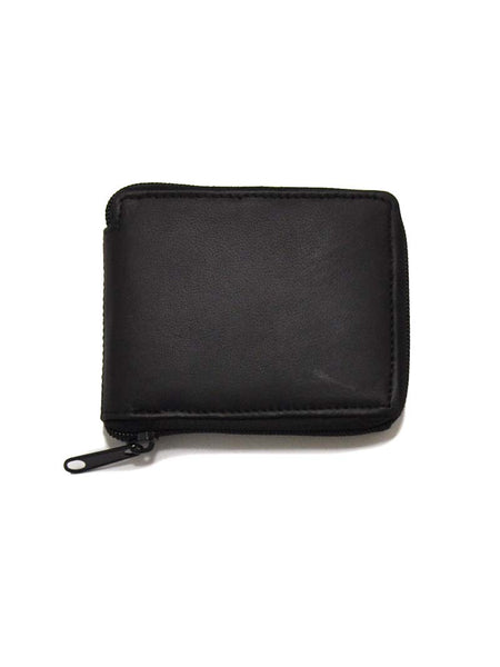 London Stitch LS392 Mens Leather Zip Around Wallet Black closed view. If you need any assistance with this item or the purchase of this item please call us at five six one seven four eight eight eight zero one Monday through Saturday 10:00a.m EST to 8:00 p.m EST