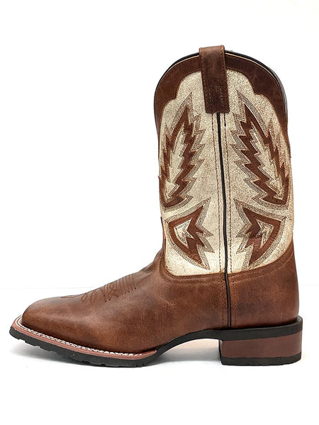 Laredo 7862 Mens Koufax 11" Square Toe Western Work Boots Tan side view