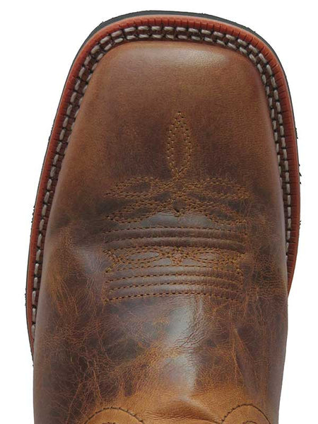 Laredo 5602 Womens Anita Square Toe Western Boots Distressed Tan toe view from above. If you need any assistance with this item or the purchase of this item please call us at five six one seven four eight eight eight zero one Monday through Saturday 10:00a.m EST to 8:00 p.m EST