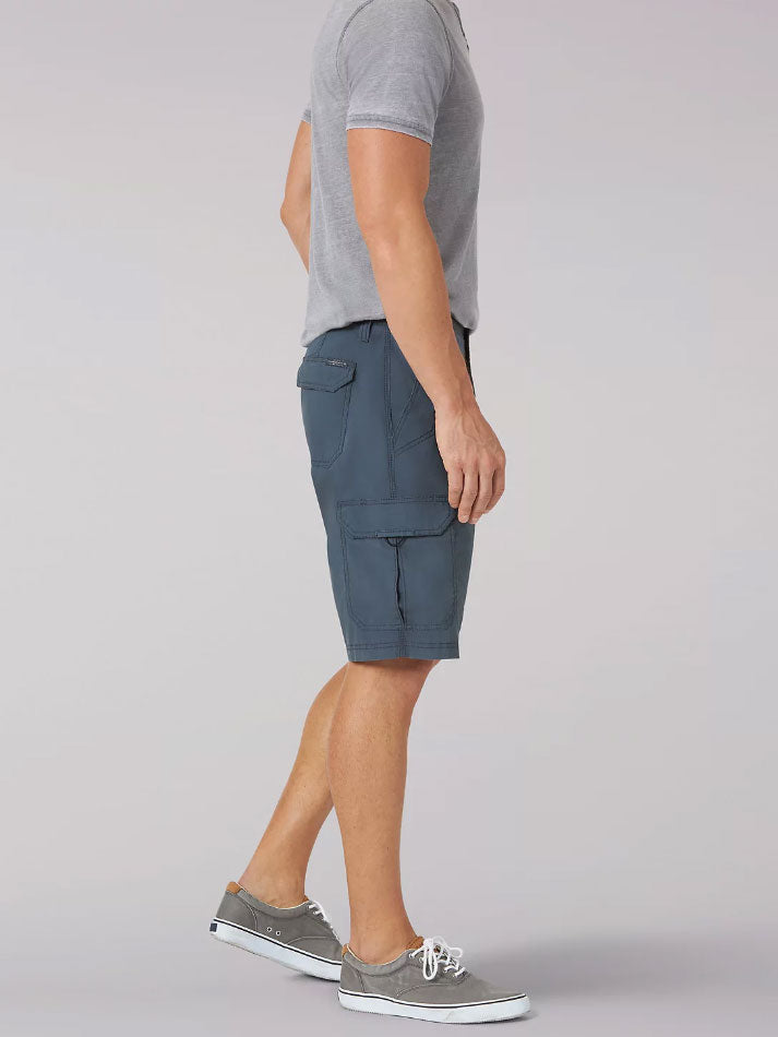 Lee 2187013 Mens Extreme Motion Lightweight Crossroads Shorts Slate front view. If you need any assistance with this item or the purchase of this item please call us at five six one seven four eight eight eight zero one Monday through Saturday 10:00a.m EST to 8:00 p.m EST