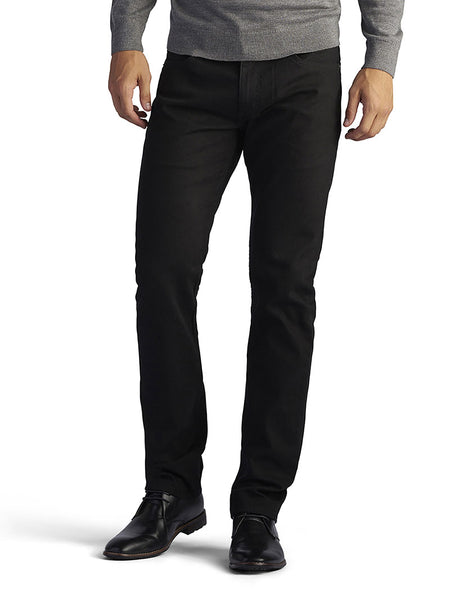 Lee 2014135 Mens Modern Series Slim Tapered Leg Jeans Black Front view. If you need any assistance with this item or the purchase of this item please call us at five six one seven four eight eight eight zero one Monday through Saturday 10:00a.m EST to 8:00 p.m EST