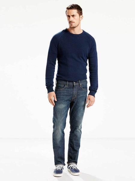 Levi's 295070004 Mens 502 Jeans Regular Taper Fit Stretch Denim alternate front view. If you need any assistance with this item or the purchase of this item please call us at five six one seven four eight eight eight zero one Monday through Saturday 10:00a.m EST to 8:00 p.m EST