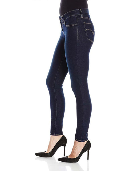 Womens 711 Mid Rise Skinny Jeans Indigo Ridge side view