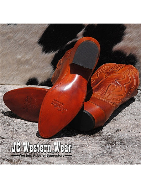 Lucchese GA9303.24 Mens Classics Ranch Hand Leather Boots Cognac Burnished sole view pair. If you need any assistance with this item or the purchase of this item please call us at five six one seven four eight eight eight zero one Monday through Saturday 10:00a.m EST to 8:00 p.m EST