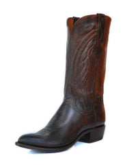 Lucchese N1657.R4 Mens Clint Mad Dog Goat Cowboy Boots Peanut Brittle outter side / front view. If you need any assistance with this item or the purchase of this item please call us at five six one seven four eight eight eight zero one Monday through Saturday 10:00a.m EST to 8:00 p.m EST