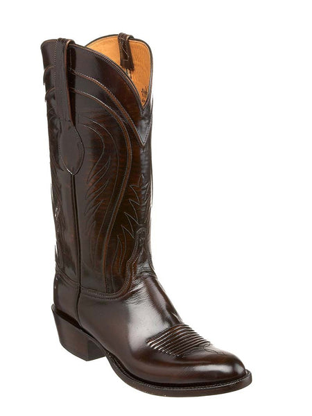 Lucchese L1507.63 Mens Classics Goat Western Boots Brown Brush Off side / front view. If you need any assistance with this item or the purchase of this item please call us at five six one seven four eight eight eight zero one Monday through Saturday 10:00a.m EST to 8:00 p.m EST