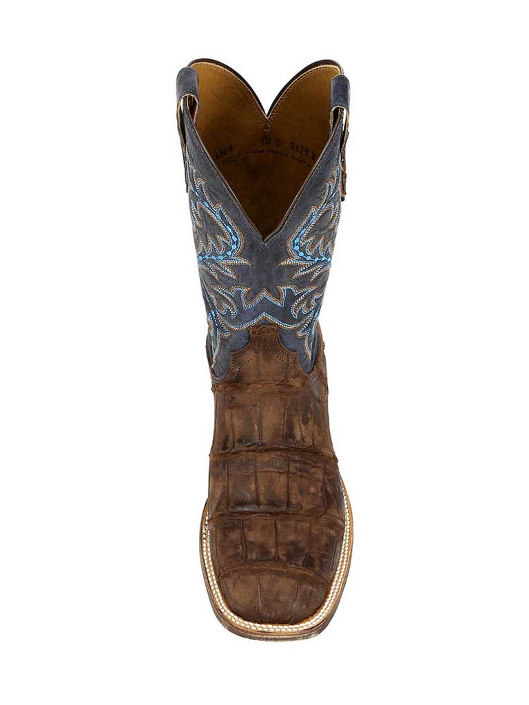 Lucchese M4344 Mens Malcom Giant Alligator Boot Brandy front and side view. If you need any assistance with this item or the purchase of this item please call us at five six one seven four eight eight eight zero one Monday through Saturday 10:00a.m EST to 8:00 p.m EST