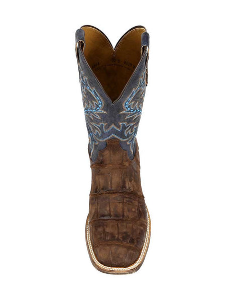 Lucchese M4344 Mens Malcom Giant Alligator Boots Brandy