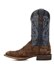 Lucchese M4344 Mens Malcom Giant Alligator Boot Brandy side view. If you need any assistance with this item or the purchase of this item please call us at five six one seven four eight eight eight zero one Monday through Saturday 10:00a.m EST to 8:00 p.m EST