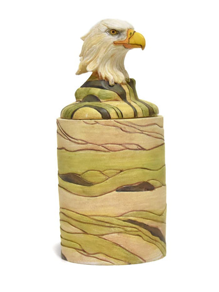 Western Moments M2651 Eagle Head Small Container side view. If you need any assistance with this item or the purchase of this item please call us at five six one seven four eight eight eight zero one Monday through Saturday 10:00a.m EST to 8:00 p.m EST