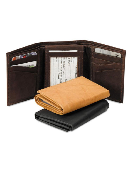 Western Express MIN-2364 Leather Tri-Fold Wallet Brown Black Or Tan. If you need any assistance with this item or the purchase of this item please call us at five six one seven four eight eight eight zero one Monday through Saturday 10:00a.m EST to 8:00 p.m EST