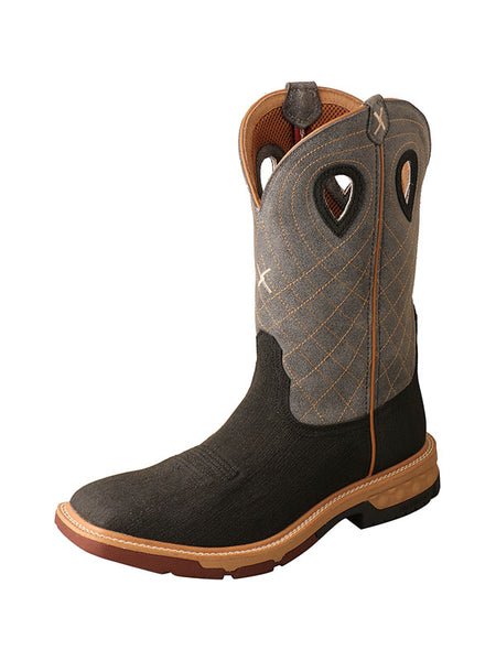 Twisted X MXB0002 Mens Western Work Boot with CellStretch Black/Grey