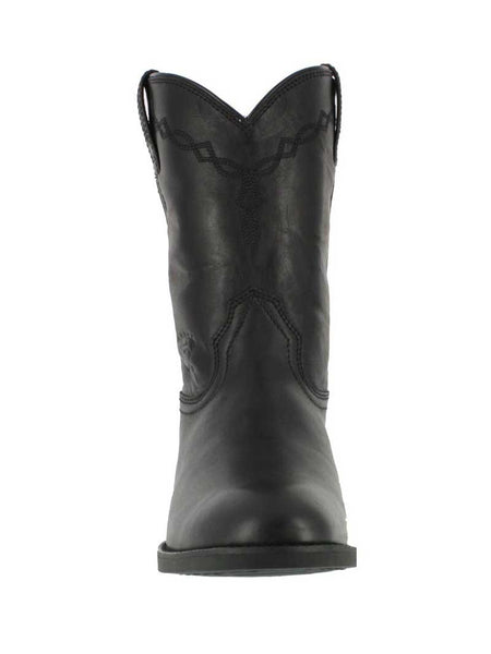 Ariat 10002280 Mens Heritage Roper Boot Black front view  If you need any assistance with this item or the purchase of this item please call us at five six one seven four eight eight eight zero one Monday through Satuday 10:00 a.m. EST to 8:00 p.m. EST