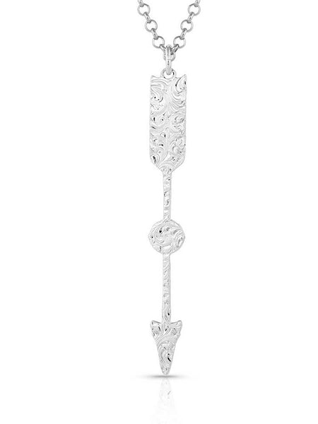 Montana Silversmiths NC4885 Timber Ridge Arrow Necklace back view. If you need any assistance with this item or the purchase of this item please call us at five six one seven four eight eight eight zero one Monday through Saturday 10:00a.m EST to 8:00 p.m EST