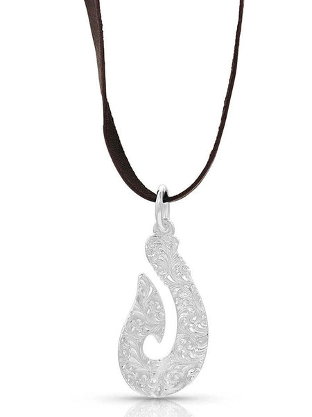 Montana Silversmiths NC4347 Mens Antiqued Silver Necklace - back view. If you need any assistance with this item or the purchase of this item please call us at five six one seven four eight eight eight zero one Monday through Saturday 10:00a.m EST to 8:00 p.m EST