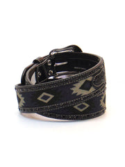 Nocona N210002706 Mens Southwest Fabric Western Belt Buck Lace Grey back view. If you need any assistance with this item or the purchase of this item please call us at five six one seven four eight eight eight zero one Monday through Saturday 10:00a.m EST to 8:00 p.m EST