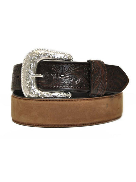 Nocona N2438844 Western Leather Belt Medium Brown Distressed front view. If you need any assistance with this item or the purchase of this item please call us at five six one seven four eight eight eight zero one Monday through Saturday 10:00a.m EST to 8:00 p.m EST