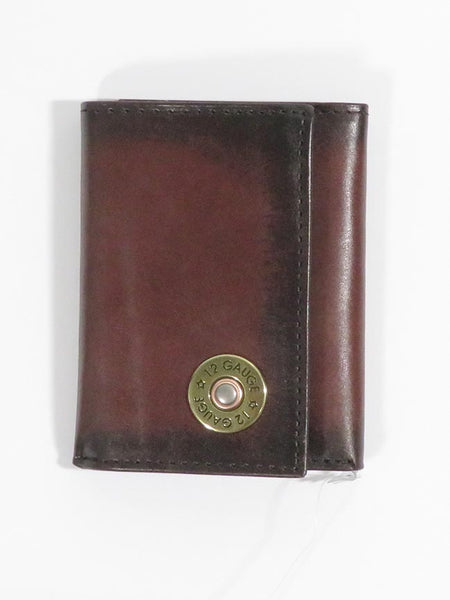 Nocona N5429902 Mens 12 Gauge Outdoor TriFold Leather Wallet Brown front view. If you need any assistance with this item or the purchase of this item please call us at five six one seven four eight eight eight zero one Monday through Saturday 10:00a.m EST to 8:00 p.m EST