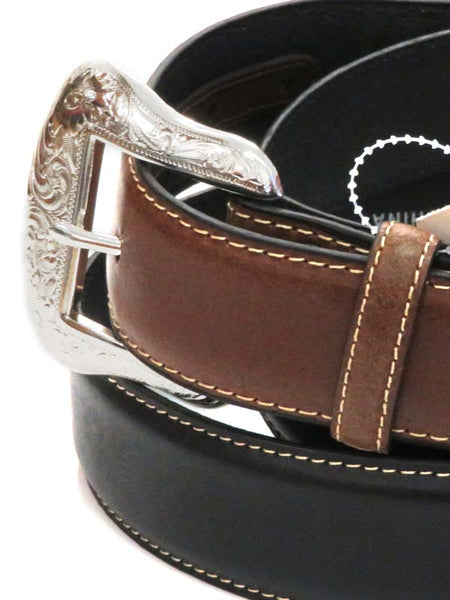 Nocona N2475401 Mens Top Hand Western Belt Black close up. If you need any assistance with this item or the purchase of this item please call us at five six one seven four eight eight eight zero one Monday through Saturday 10:00a.m EST to 8:00 p.m EST
