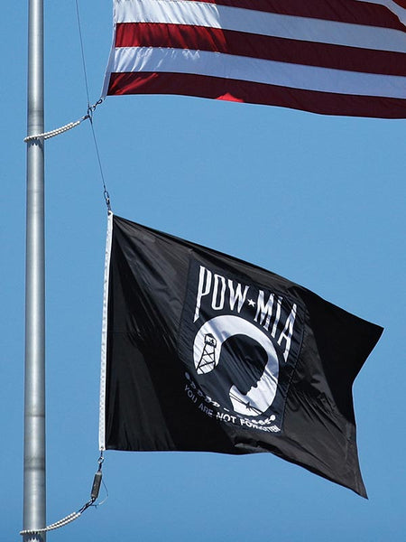 POW MIA 3ft x 5ft Nylon Flag with Pole Hem