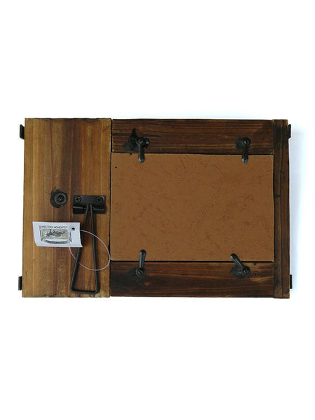 Western Moments 94077 Rhinestone Cross 10 x 6 5/8" Premium Photo Frame Brown back view. If you need any assistance with this item or the purchase of this item please call us at five six one seven four eight eight eight zero one Monday through Saturday 10:00a.m EST to 8:00 p.m EST