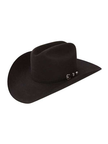 Resistol RFCTLM-754007 6X CITY LIMITS 4" Brim George Strait Felt Hat Black side / front view. If you need any assistance with this item or the purchase of this item please call us at five six one seven four eight eight eight zero one Monday through Saturday 10:00a.m EST to 8:00 p.m EST