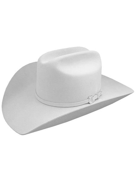 Resistol RWPGNT-754072 PAGEANT 4X Felt Western Hat White front and side view. If you need any assistance with this item or the purchase of this item please call us at five six one seven four eight eight eight zero one Monday through Saturday 10:00a.m EST to 8:00 p.m EST