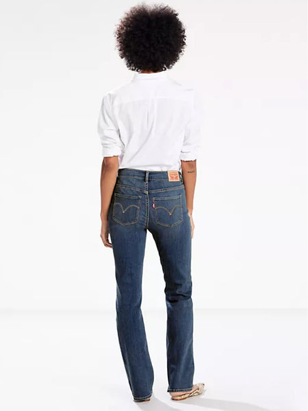 Levi's 392520002 Womens Classic Bootcut Jean Medium Wash back view. If you need any assistance with this item or the purchase of this item please call us at five six one seven four eight eight eight zero one Monday through Saturday 10:00a.m EST to 8:00 p.m EST