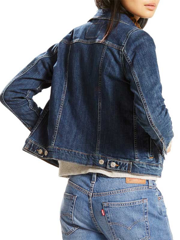 Levis 299450014 Womens Original Trucker Jacket Sweet Jane Medium Wash front view. If you need any assistance with this item or the purchase of this item please call us at five six one seven four eight eight eight zero one Monday through Saturday 10:00a.m EST to 8:00 p.m EST