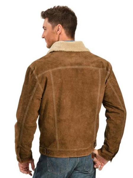 Scully 113-125 Mens Sherpa Lined Boar Suede Western Jacket