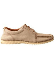 Twisted X MZX0004 Mens Canvas Zero-X Air Mesh Casual Shoes Khaki side view. If you need any assistance with this item or the purchase of this item please call us at five six one seven four eight eight eight zero one Monday through Saturday 10:00a.m EST to 8:00 p.m EST
