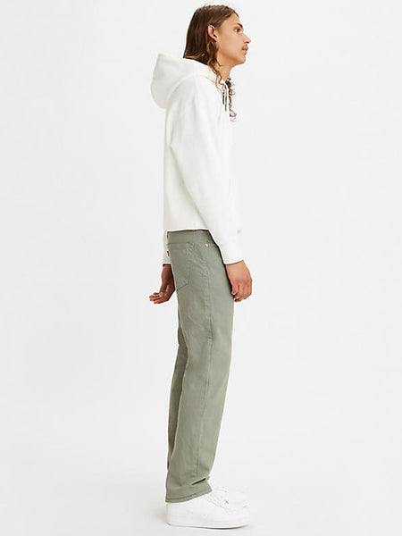 Levis 005052292 Mens 505 Regular Fit Straight Leg Jeans Shadow side view. If you need any assistance with this item or the purchase of this item please call us at five six one seven four eight eight eight zero one Monday through Saturday 10:00a.m EST to 8:00 p.m EST