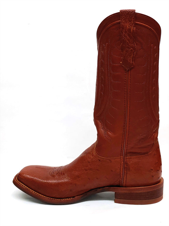 Twisted X MRCL001 Rancher Classic WS Toe Brandy Smooth Ostrich  Front and back view. If you need any assistance with this item or the purchase of this item please call us at five six one seven four eight eight eight zero one Monday through Saturday 10:00a.m EST to 8:00 p.m EST