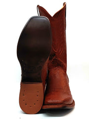 Twisted X MRCL001 Rancher Classic WS Toe Brandy Smooth Ostrich sole and front view. If you need any assistance with this item or the purchase of this item please call us at five six one seven four eight eight eight zero one Monday through Saturday 10:00a.m EST to 8:00 p.m EST