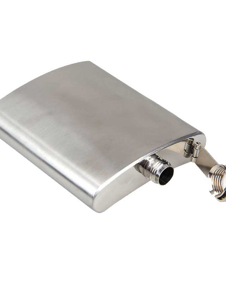 Rothco 645 Stainless Steel 8 oz Flask Silver cap view. If you need any assistance with this item or the purchase of this item please call us at five six one seven four eight eight eight zero one Monday through Saturday 10:00a.m EST to 8:00 p.m EST