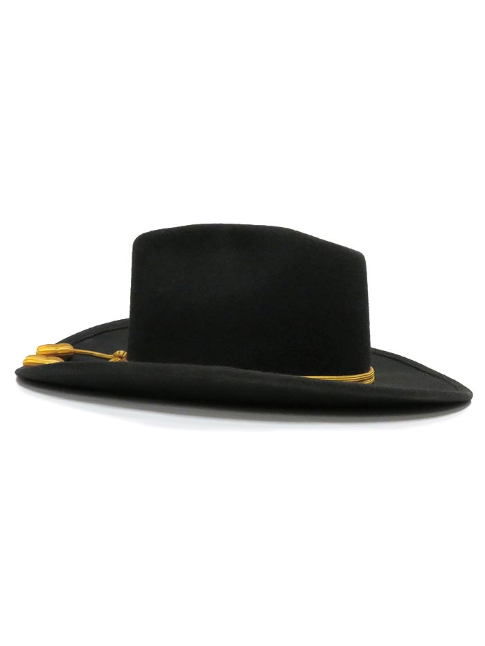 Stetson SWFRTC-823407 FORT CRUSHABLE John Wayne Crushable Felt Hat Black side / front view. If you need any assistance with this item or the purchase of this item please call us at five six one seven four eight eight eight zero one Monday through Saturday 10:00a.m EST to 8:00 p.m EST