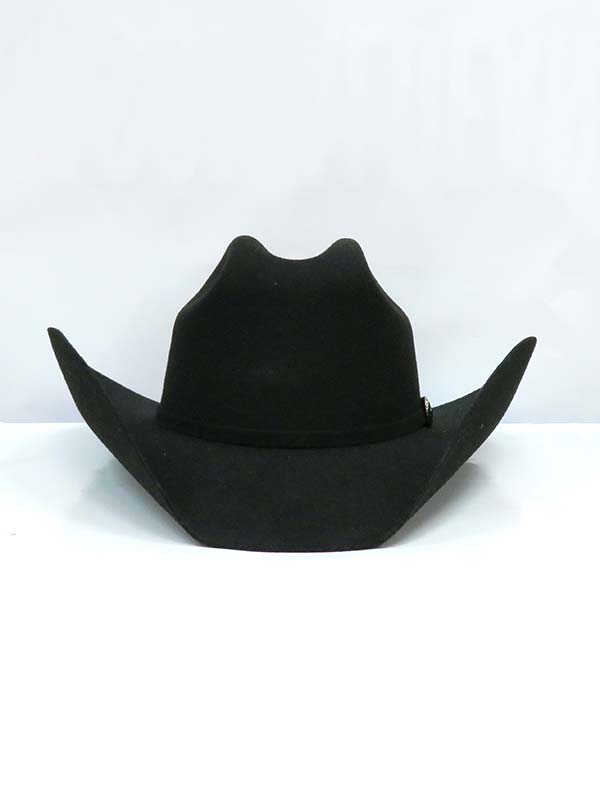Stetson SWFLTN-954207 3X Stallion Fullerton Western Hat Black front and side view. If you need any assistance with this item or the purchase of this item please call us at five six one seven four eight eight eight zero one Monday through Saturday 10:00a.m EST to 8:00 p.m EST