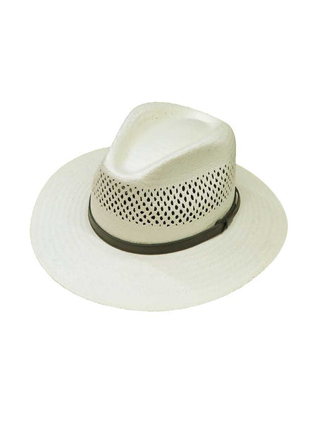 Stetson TSDGGR-3832 Mens DIGGER Shantung Outdoor Straw Hat Natural side / front view. If you need any assistance with this item or the purchase of this item please call us at five six one seven four eight eight eight zero one Monday through Saturday 10:00a.m EST to 8:00 p.m EST