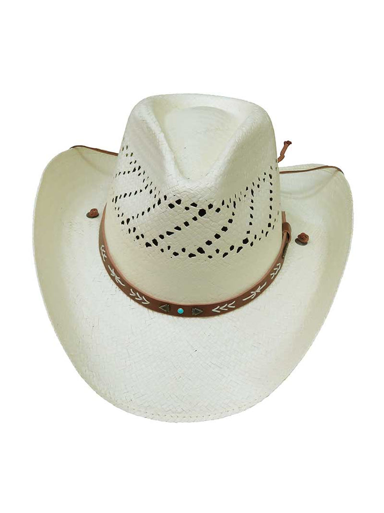 Stetson TSSTFE-833481 SANTA FE Outdoor Straw Hat Natural front and side view. If you need any assistance with this item or the purchase of this item please call us at five six one seven four eight eight eight zero one Monday through Saturday 10:00a.m EST to 8:00 p.m EST