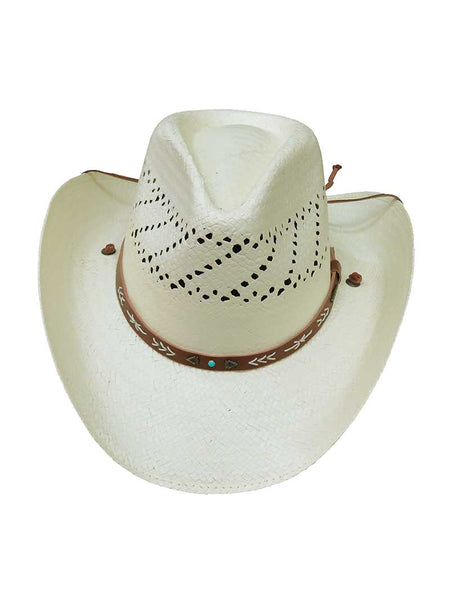 Stetson TSSTFE-833481 SANTA FE Outdoor Straw Hat Natural front view. If you need any assistance with this item or the purchase of this item please call us at five six one seven four eight eight eight zero one Monday through Saturday 10:00a.m EST to 8:00 p.m EST