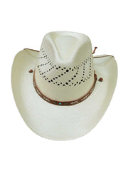 Stetson TSSTFE-833481 SANTA FE Outdoor Straw Hat Natural front view. If you need any assistance with this item or the purchase of this item please call us at five six one seven four eight eight eight zero one Monday through Saturday 10:00a.m EST to 8:00 p.m EST