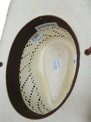 Stetson TSSTFE-833481 SANTA FE Outdoor Straw Hat Natural inside view. If you need any assistance with this item or the purchase of this item please call us at five six one seven four eight eight eight zero one Monday through Saturday 10:00a.m EST to 8:00 p.m EST