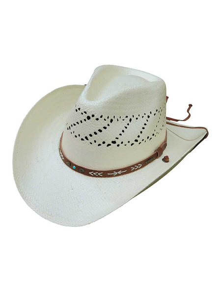 Stetson TSSTFE-833481 SANTA FE Outdoor Straw Hat Natural front and side view. If you need any assistance with this item or the purchase of this item please call us at five six one seven four eight eight eight zero one Monday through Saturday 10:00a.m EST to 8:00 p.m EST